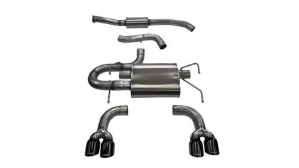 Corsa Polished OR Black Sport Cat Back Exhaust Subaru STI Hatchback Manual 2008-2014