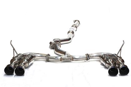 Invidia R400 Gemini Single Layer Cat-Back Exhaust Stainless Steel Tips Subaru WRX / STI 2015-2021 | HS15STIGM4SS