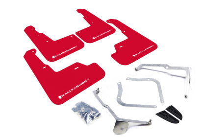 Rally Armor RED Mud Flap White Logo Subaru WRX / STI Sedan 2015-2021