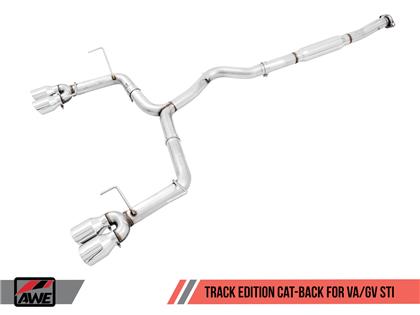AWE Touring Edition Cat Back Exhaust Chrome Silver Quad Tips (102mm) Subaru WRX 2011-2014 / STI 2011-2021 Sedan